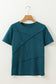 Galilea Toothpick Stripe Round Neck Top