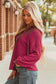 River Waffle Hooded Long Sleeve Top