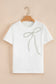 Nora Bow Embellished Round Neck Top