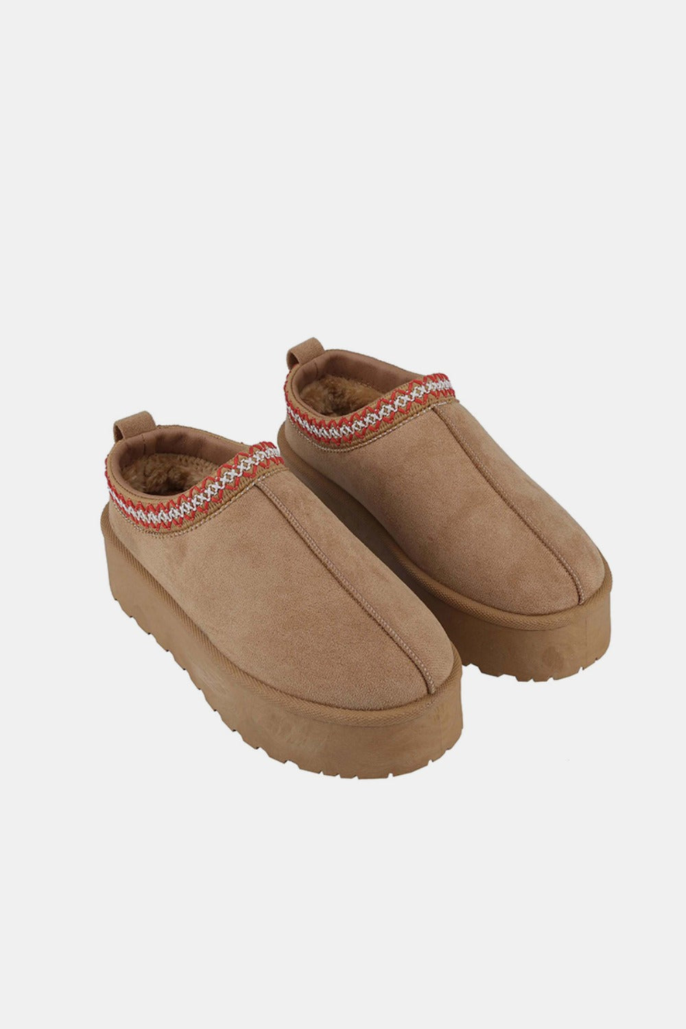 Dali Platform Slip-On Boots in Tan