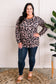 Mocha Animal Print Tunic Top