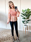 Savanna Jane Embroidered Smocked Peplum Blouse In October Florals