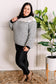 11.13 Soft Knit Sweater In Black & White With Silver Thread