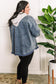 Mineral Wash Button Down Denim Jacket In Muted Navy